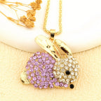 Whimsical Crystal Bunny Necklace