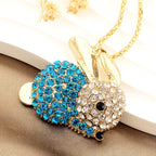 Whimsical Crystal Bunny Necklace
