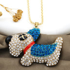 Whimsical Crystal Puppy Necklace