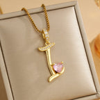 Coquette Heart Initial Necklace