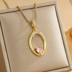 Coquette Heart Initial Necklace