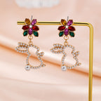 Whimsical Floral Bunny Drop Earrings