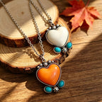 Boho Heart Turquoise Necklace