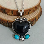 Boho Heart Turquoise Necklace