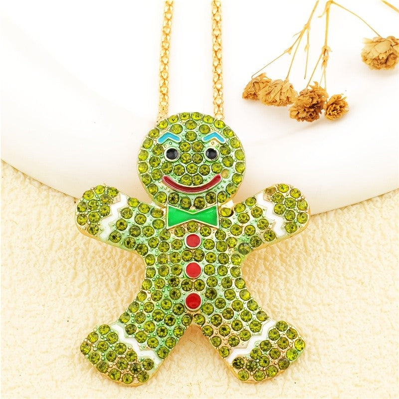 Whimsical Gingerbread Man Necklace