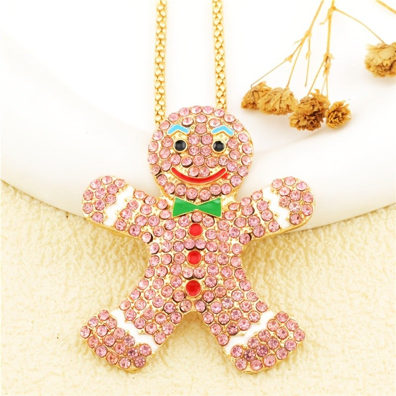 Whimsical Gingerbread Man Necklace