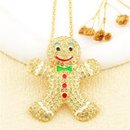 Whimsical Gingerbread Man Necklace