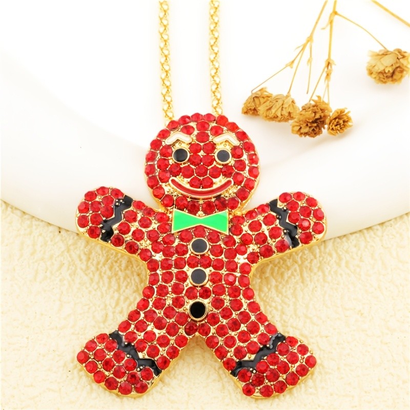 Whimsical Gingerbread Man Necklace
