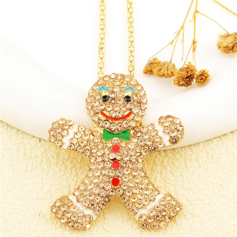 Whimsical Gingerbread Man Necklace