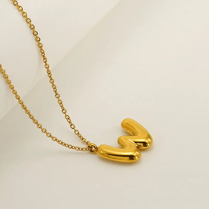 Mini Bubble Letter Necklace