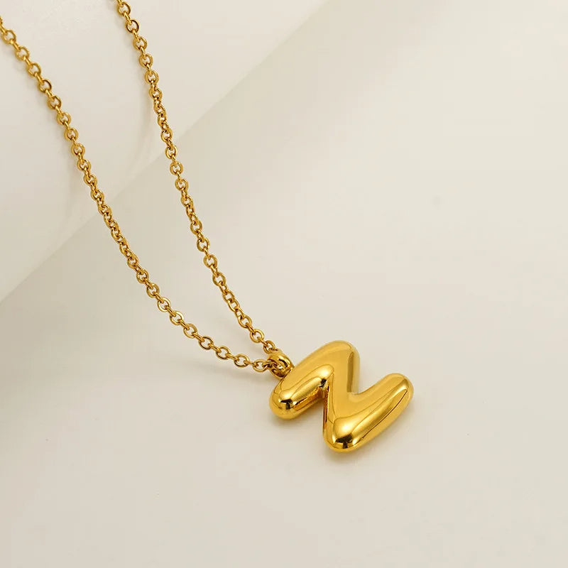 Mini Bubble Letter Necklace